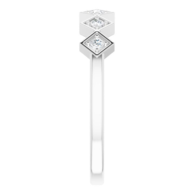 Sterling Silver 1/8 CTW Natural Diamond Stackable Ring