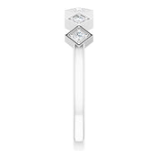 Platinum 1/8 CTW Natural Diamond Stackable Ring
