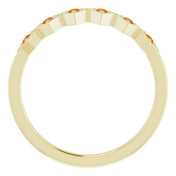 14K Yellow Natural Citrine Stackable Ring