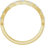 14K Yellow 3/8 CTW Lab-Grown Diamond Stackable Ring