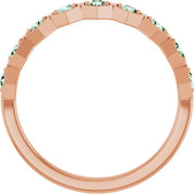 14K Rose Natural Alexandrite Stackable Ring