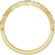 14K Yellow Lab-Grown Alexandrite Stackable Ring