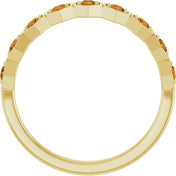 14K Yellow Natural Citrine Stackable Ring