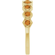14K Yellow Natural Citrine Stackable Ring