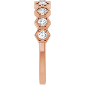 14K Rose 3/8 CTW Lab-Grown Diamond Stackable Ring