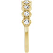 14K Yellow 3/8 CTW Lab-Grown Diamond Stackable Ring