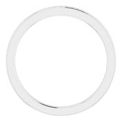14K White Stackable Bead Ring Size 5