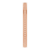 14K Rose Stackable Bead Ring Size 7