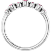 Sterling Silver Natural Pink Tourmaline Bezel-Set Ring