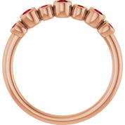 Color Stone Anniversary Band With Bezel-Set Gemstones Series 71924