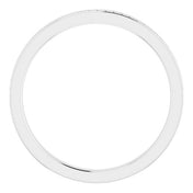 14K White Stackable Bead Ring Size 7