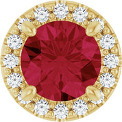 14K Yellow Lab-Grown Ruby & .08 CTW Natural Diamond Slide Pendant