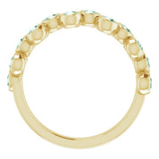 14K Yellow Lab-Grown Alexandrite Bezel-Set Ring