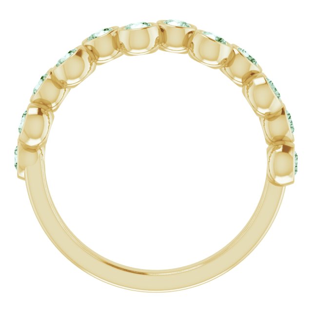 14K Yellow Lab-Grown Alexandrite Bezel-Set Ring