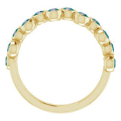 14K Yellow Lab-Grown Alexandrite Bezel-Set Ring