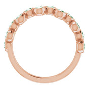 14K Rose Lab-Grown Alexandrite Bezel-Set Ring