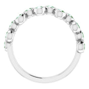 14K White Lab-Grown Alexandrite Bezel-Set Ring