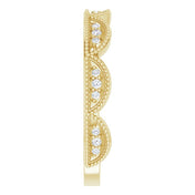 14K Yellow 1/8 CTW Natural Diamond Stackable Ring