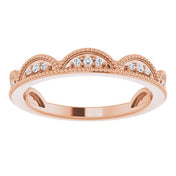14K Rose 1/8 CTW Natural Diamond Stackable Ring