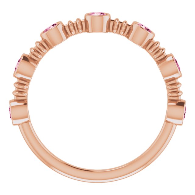 Color Stone Anniversary Band With Bezel-Set Gemstones Series 71924