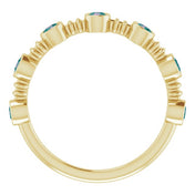 14K Yellow Lab-Grown Alexandrite Bezel-Set Ring