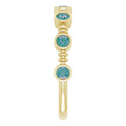 14K Yellow Lab-Grown Alexandrite Bezel-Set Ring