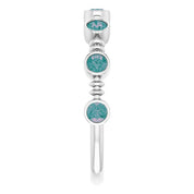 Sterling Silver Lab-Grown Alexandrite Bezel-Set Ring