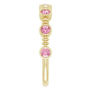 Color Stone Anniversary Band With Bezel-Set Gemstones Series 71924