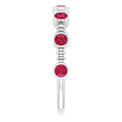 Stackable Bubble Style Gemstone Bezel-Set Rings Series 71895