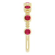 Stackable Bubble Style Gemstone Bezel-Set Rings Series 71895