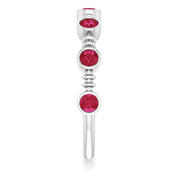 Stackable Bubble Style Gemstone Bezel-Set Rings Series 71895