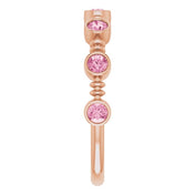 Color Stone Anniversary Band With Bezel-Set Gemstones Series 71924
