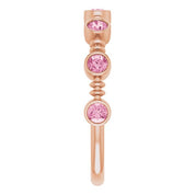 Color Stone Anniversary Band With Bezel-Set Gemstones Series 71924