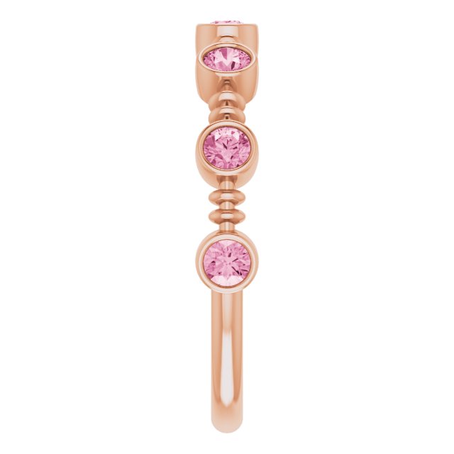 Color Stone Anniversary Band With Bezel-Set Gemstones Series 71924