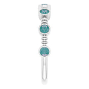 Platinum Lab-Grown Alexandrite Bezel-Set Ring