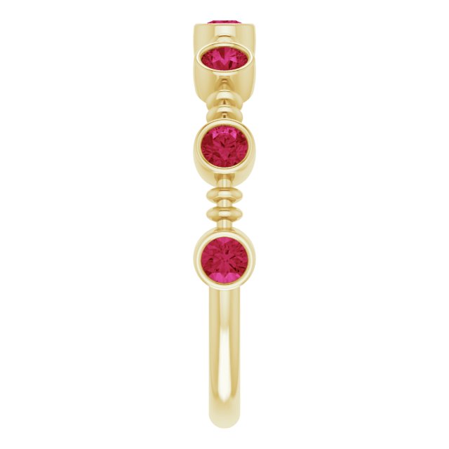 Stackable Bubble Style Gemstone Bezel-Set Rings Series 71895