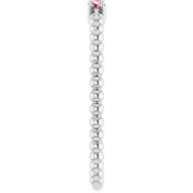 Sterling Silver Natural Pink Tourmaline Beaded Ring