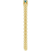 14K Yellow Lab-Grown Alexandrite Beaded Ring