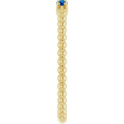 14K Yellow Lab-Grown Blue Sapphire Beaded Ring