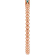 14K Rose Lab-Grown Alexandrite Beaded Ring