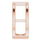 14K Rose Natural Ruby Negative Space Ring