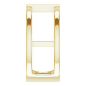 14K Yellow Natural Pink Tourmaline Negative Space Ring