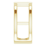 14K Yellow Natural Pink Tourmaline Negative Space Ring