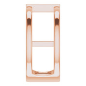 14K Rose Natural Pink Tourmaline Negative Space Ring