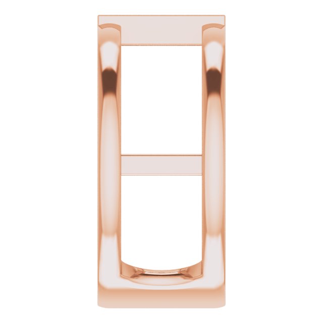 14K Rose Natural Pink Tourmaline Negative Space Ring