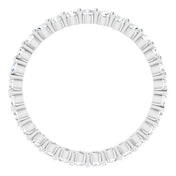 14K White 1/2 CTW Natural Diamond Eternity Band Size 7