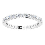 14K White 1/2 CTW Natural Diamond Eternity Band Size 7