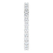 14K White 1/2 CTW Natural Diamond Eternity Band Size 7