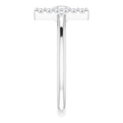Sterling Silver Natural Ruby & .05 CTW Natural Diamond Bar Ring