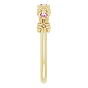 Color Stone Anniversary Band With Bezel-Set Gemstones Series 71924